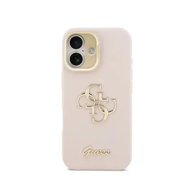Handyhülle Guess Granulat-Effekt Rosa mit Ständer für iPhone 17