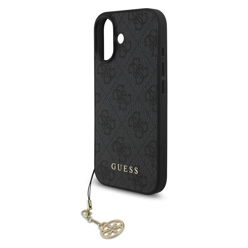 Handyhülle Guess 4G Logo Charm Schwarz Elegant für iPhone 17