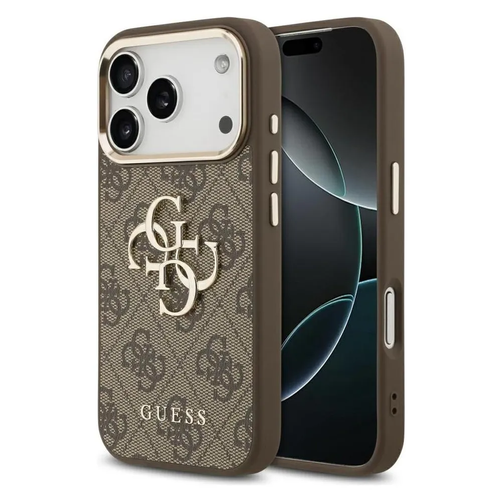 Smartphone-Hülle Guess 4G Logo Braun Elegant für iPhone 17 Pro Max
