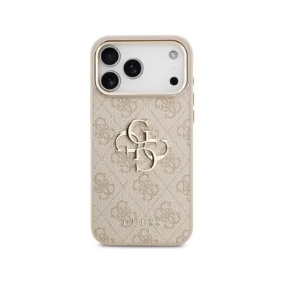 Handyhülle Guess Hartschale Rosa Großes 4G-Logo Gold für iPhone 17 Pro Max