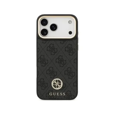 Handyhülle Guess Kunstleder Schwarz 4G Strass MagSafe für iPhone 17 Pro Max