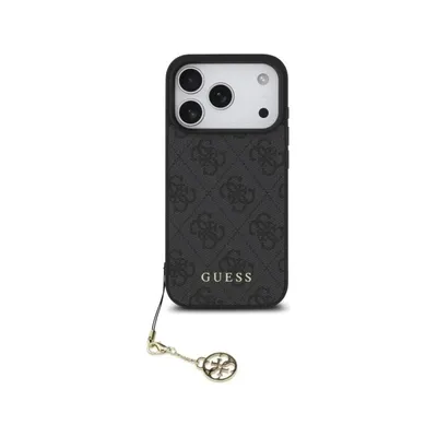 Handyhülle Guess 4G Logo Charm Schwarz Elegant für iPhone 17 Pro