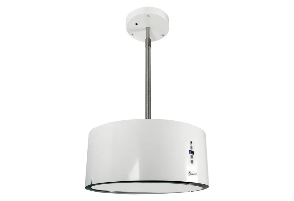GURARI Inselhaube GCH I 237 WH 50 // Dunstabzugshaube 50cm, 860m³/h,Umluft Inselhaube,Weiß