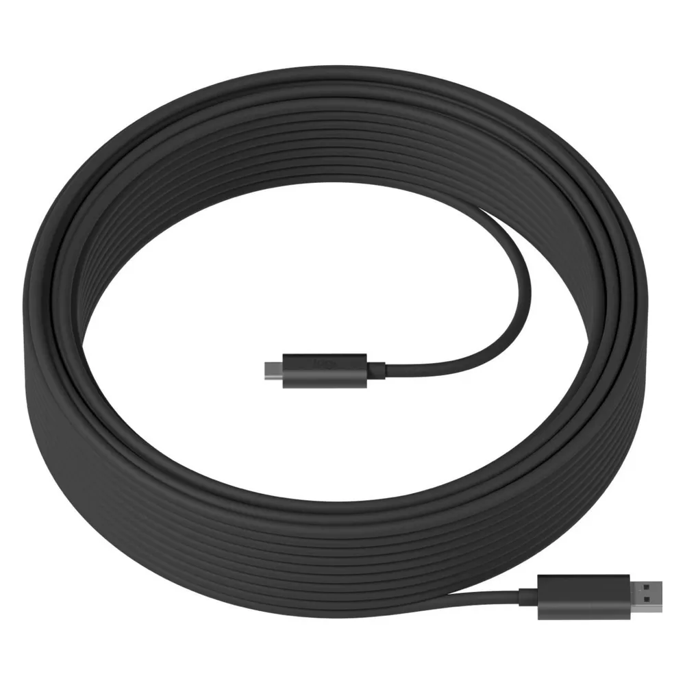 USB-Kabel Logitech 939-001802 25 m USB A auf USB C 10 Gbit/s Graphit