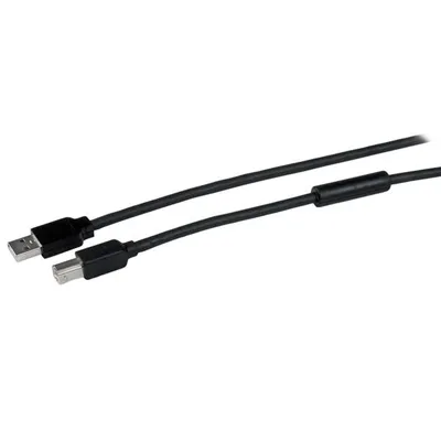 Kabel USB StarTech USB2HAB50AC 15m A Stecker-B Stecker Aktiv Aluminium Schwarz