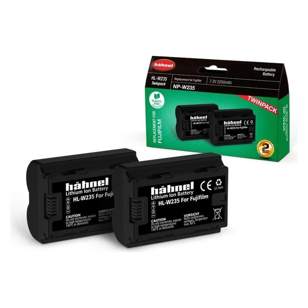 Hähnel HL-W235, 2er Kamera-Akku ersetzt Original-Akku NP-W235 7.2 V 2250 mAh