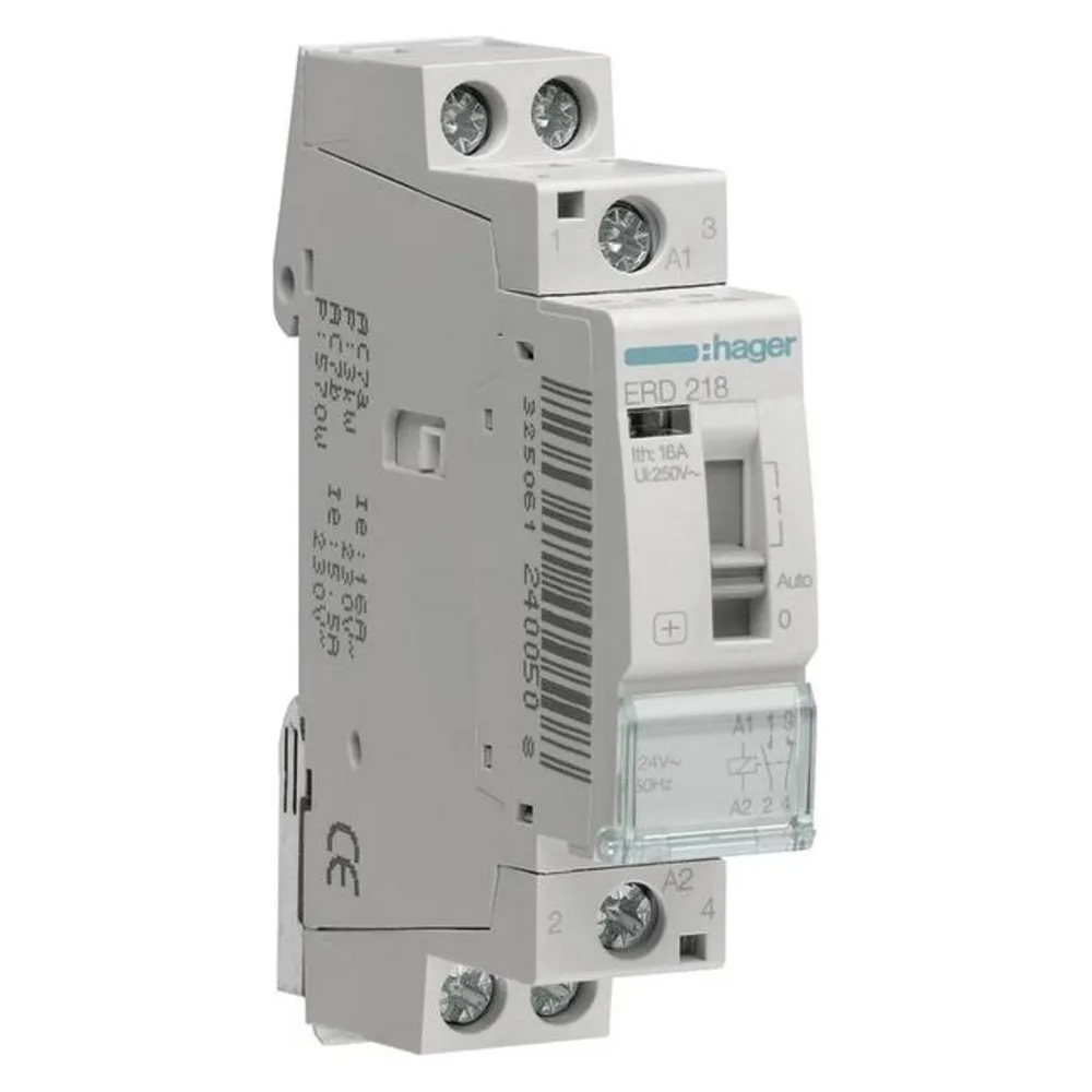 Hager Installationsrelais 16A 1S+1Ö 24V ERD218