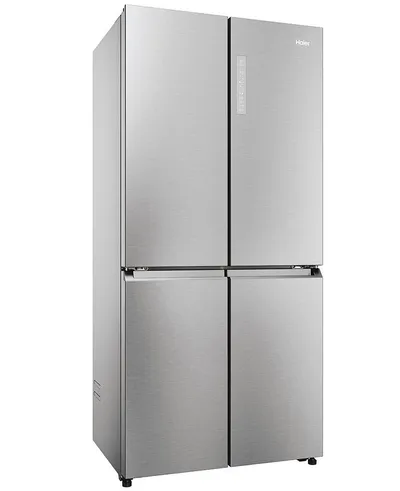 Haier Side-by-Side Edelstahlfront HCR7818DNMM, 181,5 cm hoch, 83,3 cm breit, Total No Frost, Holiday Modus, Türdisplay