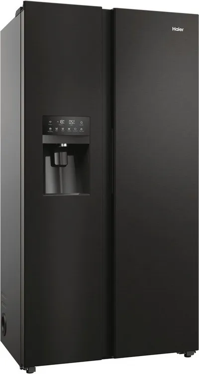 Haier Side-by-Side SBS Slim HSR5918DIPB, 177,5 cm hoch, 90,8 cm breit, 178 cm hoch, 91 cm breit, Nutzinhalt: 511 Liter, Multi Airflow