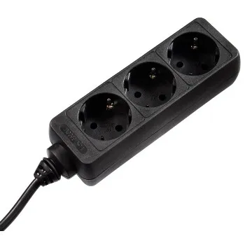 Steckdosenleiste 3-fach, Schwarz, 1,4 m (00030391)