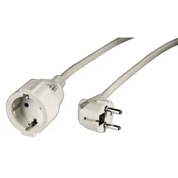 Hama "Profi" Extension Cable with Earth Contact, 2 m, white Weiß