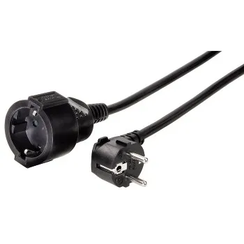 Hama "Profi" Extension Cable with Earth Contact, 2 m, black Schwarz