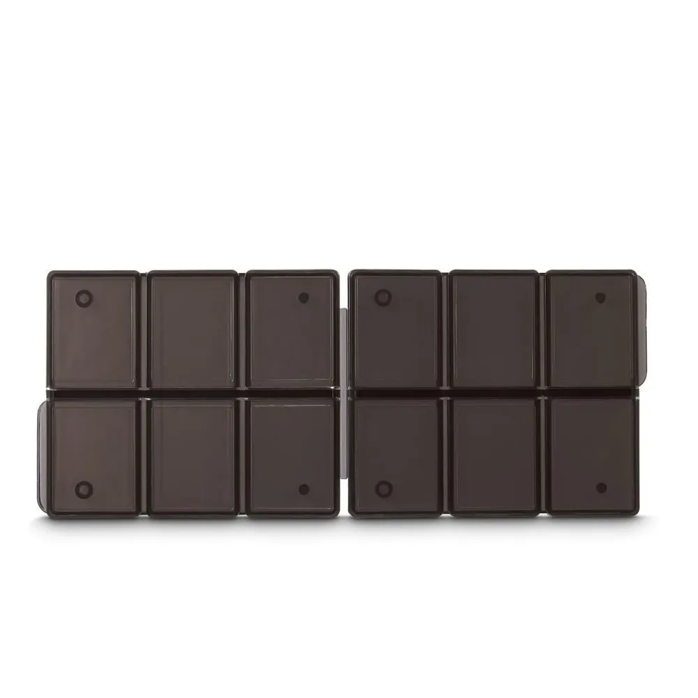 Speicherkarten-Box für 12 SD-Karten, flach, Schwarz/Transparent