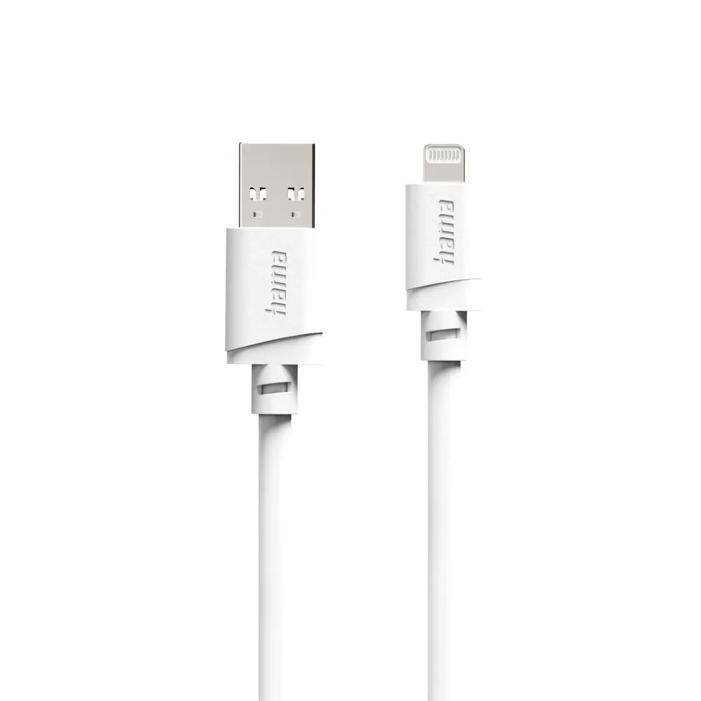Kabel Hama Lightning auf USB-A 2 m Weiß Recycelt