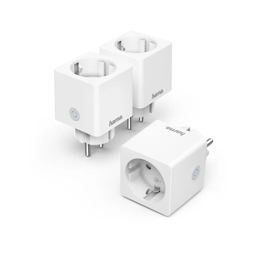 WiFi-Steckdose, klein, quadratisch, 3680 W, 16A, 3er-Pack (00176571)