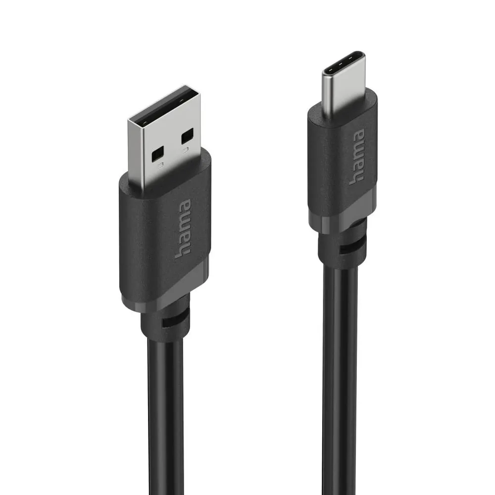 USB-A auf USB-C Kabel Ladekabel, USB-A - USB-C, 3 m, Schwarz (00201814)