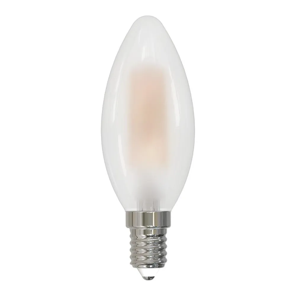 LED-Filamentlampe, E14, 470lm ersetzt 40W, Kerze C35, matt, Warmweiß, 2 St. (00232534)