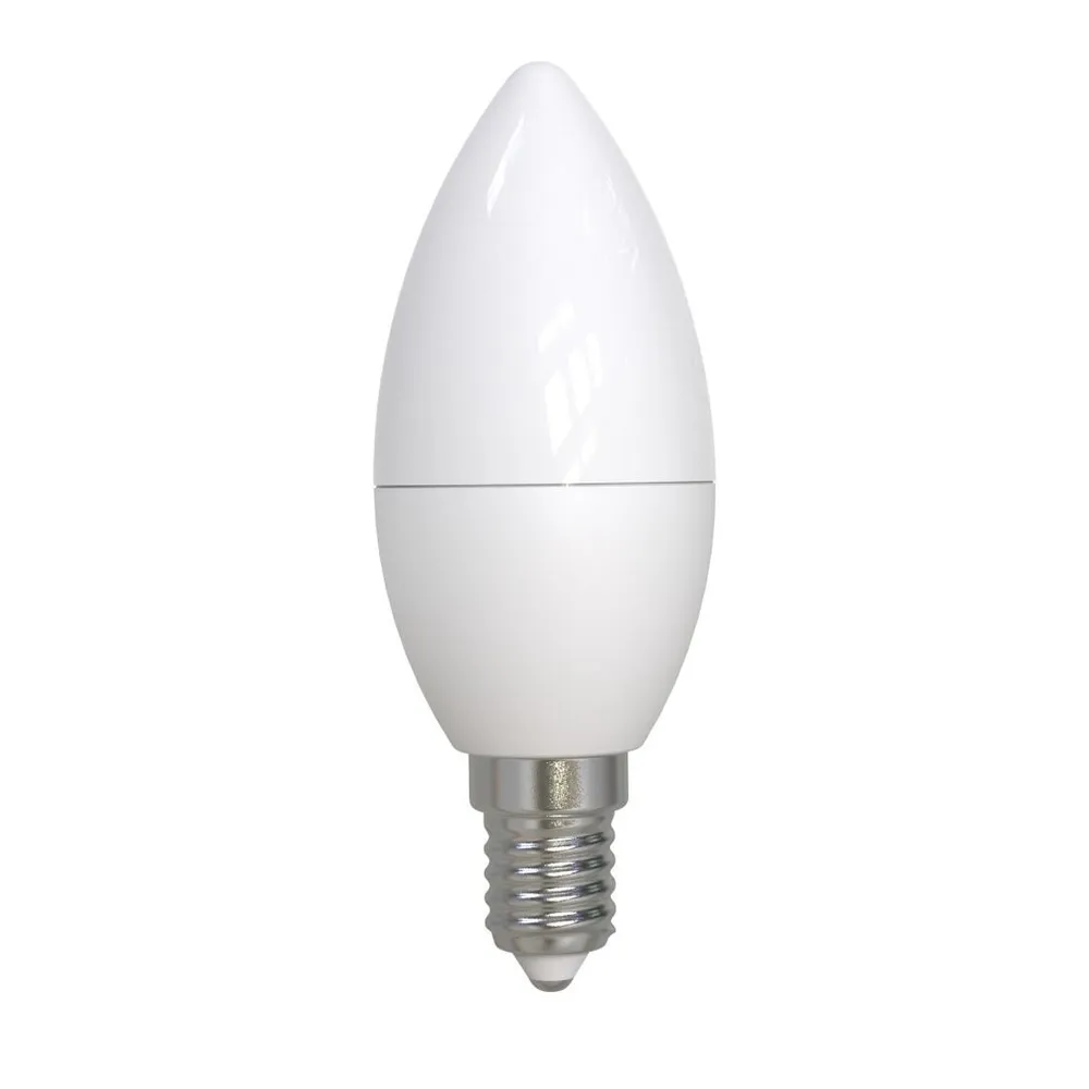 LED-Lampe, E14, 470lm ersetzt 40W, Kerze C37, matt, Warmweiß, 5 Stück (00232572)