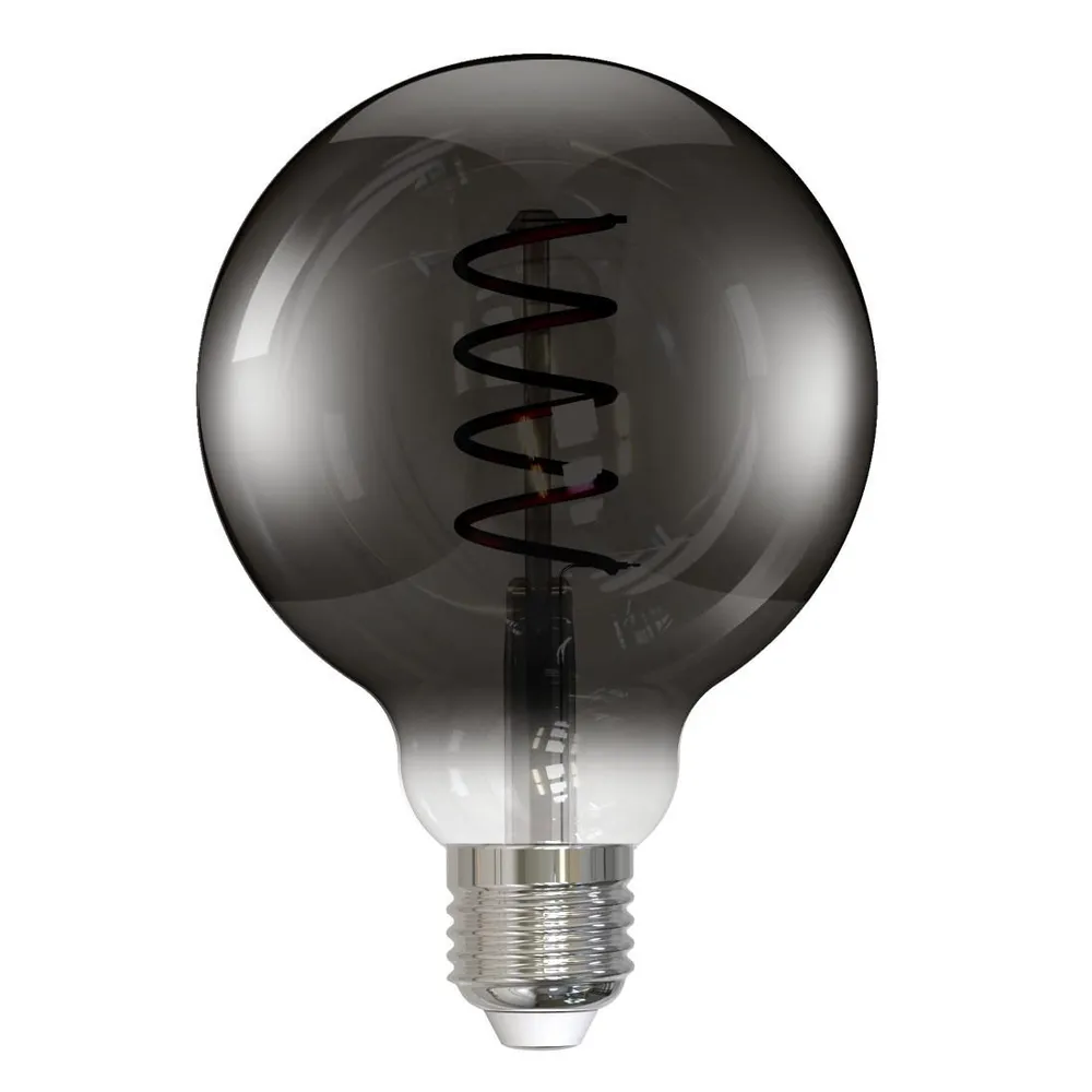 LED-Filamentlampe, E27, Globe G95, smoke, klar, extra Warmweiß, dimmbar (00232601)