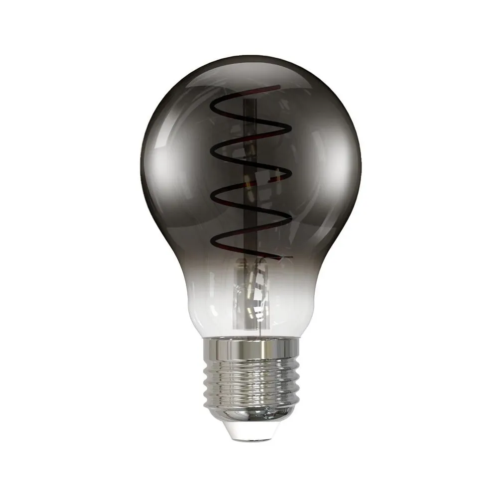 LED-Filamentlampe, E27, Birne A60, smoke, klar, extra Warmweiß, dimmbar (00232604)