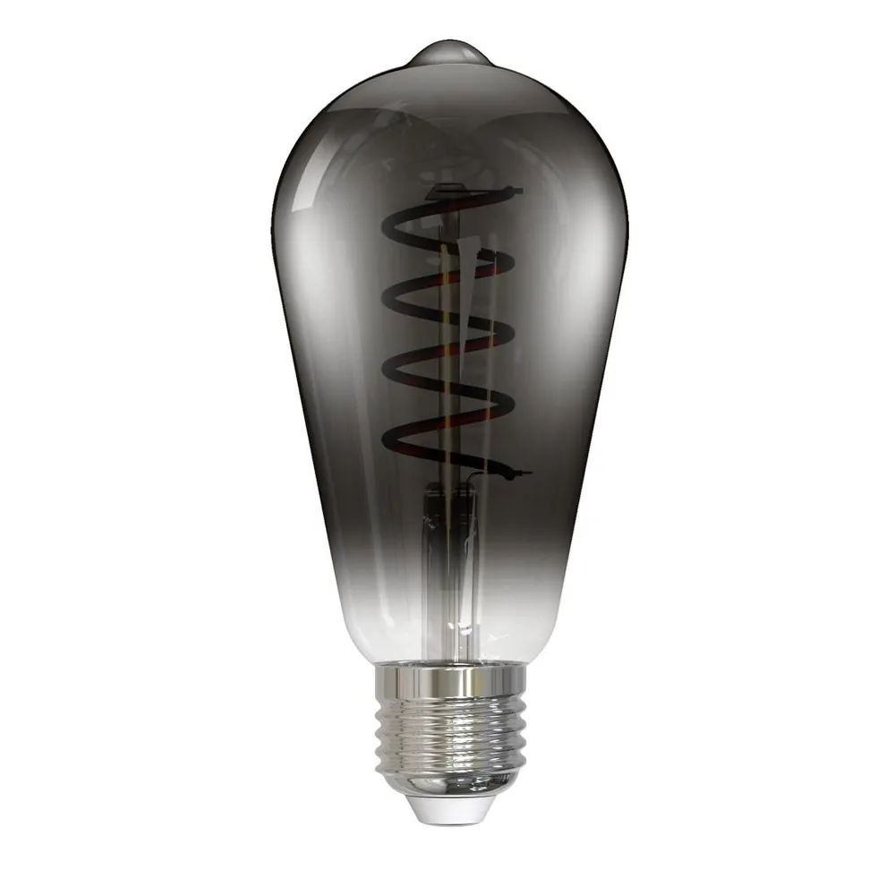 LED-Filamentlampe, E27, Edison ST64, smoke, klar, extra Warmweiß, dimmbar (00232606)