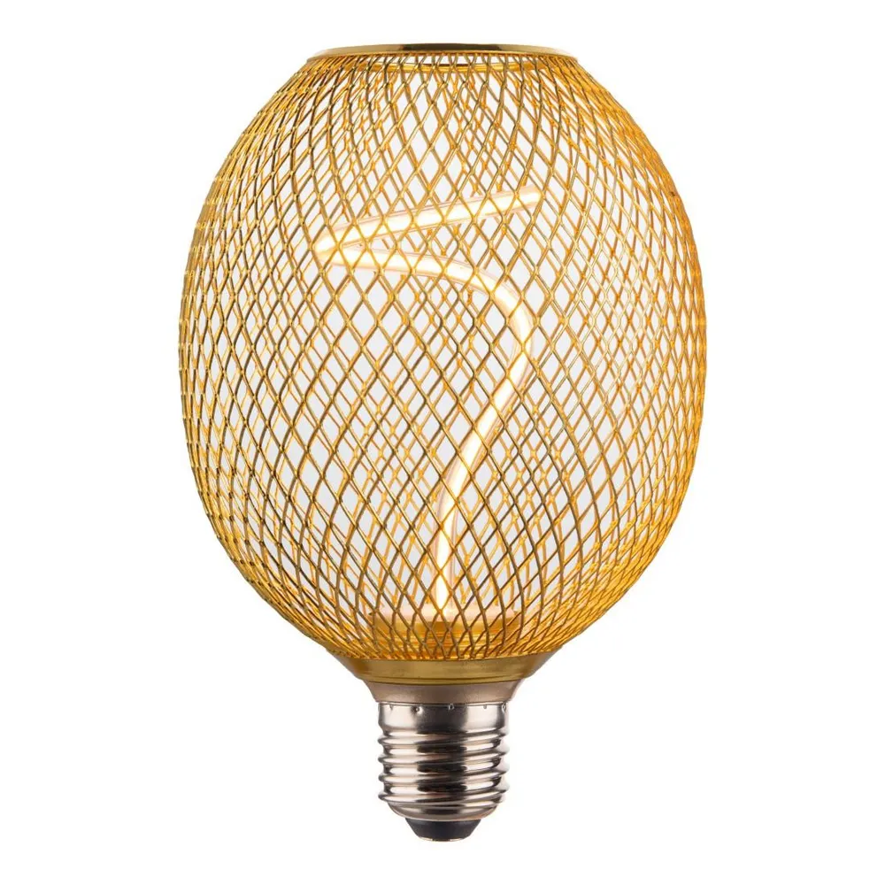 LED-Filamentlampe, E27, Mesh, amber, klar, extra Warmweiß, dimmbar (00232607)