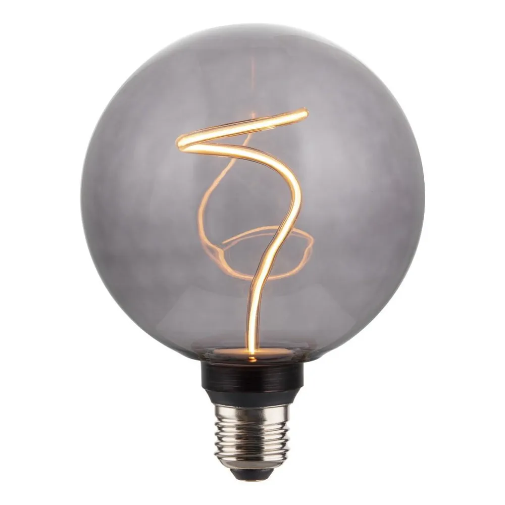 LED-Filamentlampe, E27, Globe G125, smoke, klar, extra Warmweiß, dimmbar (00232609)