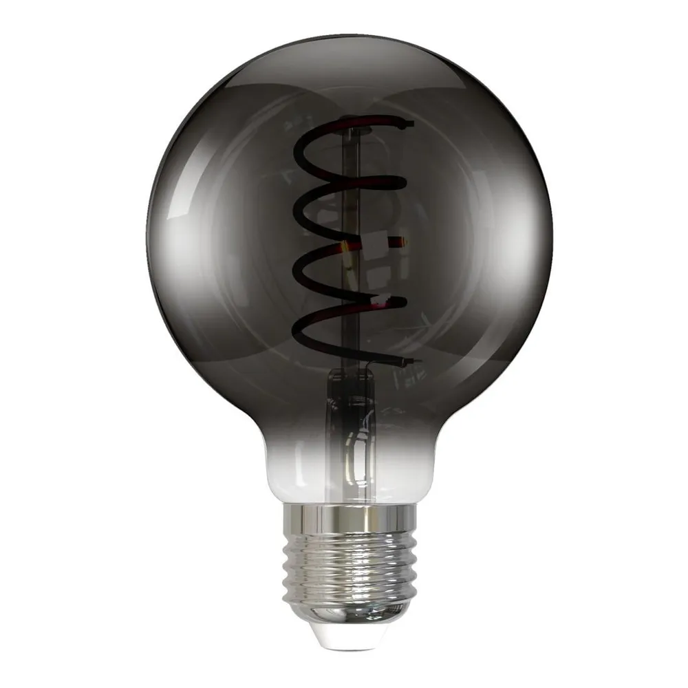 LED-Filamentlampe, E27, Globe G80, smoke, klar, extra Warmweiß, dimmbar (00232611)