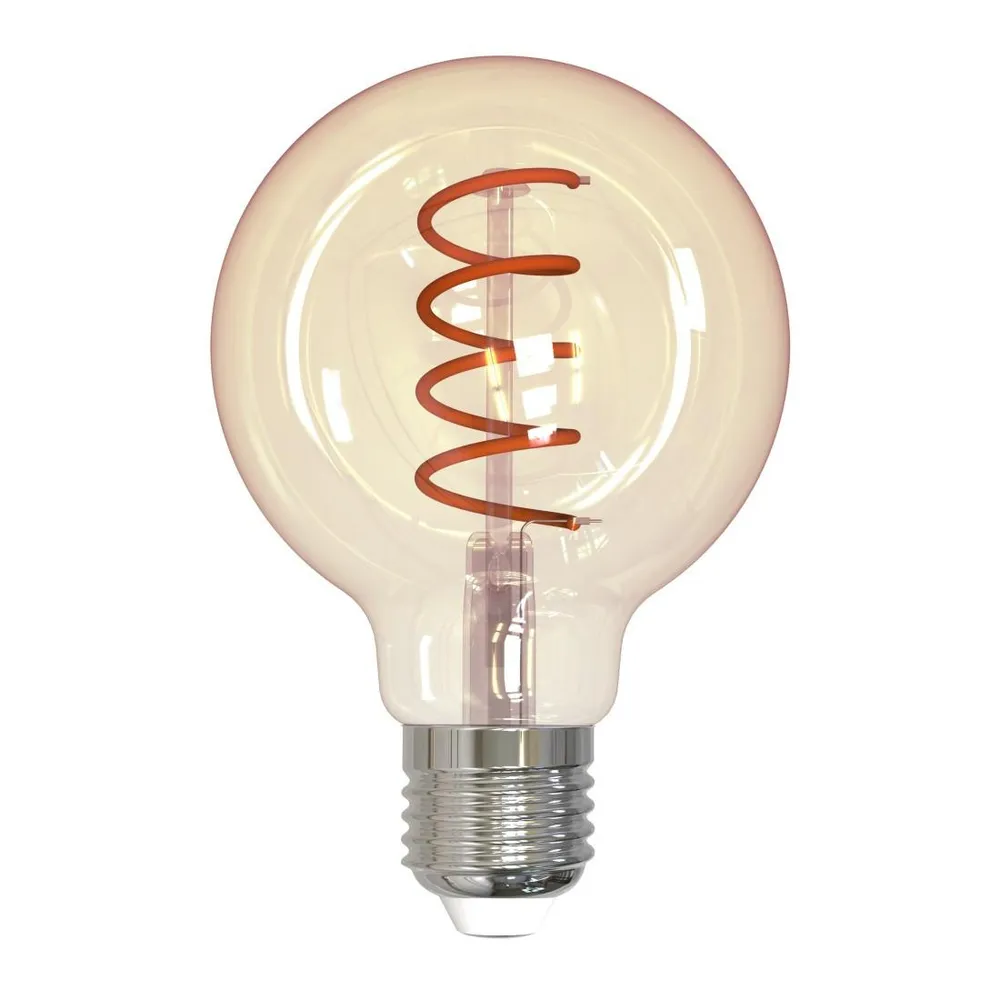 LED-Filamentlampe, E27, Globe G80, amber, klar, extra Warmweiß, dimmbar (00232612)