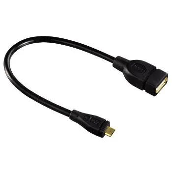 Hama USB 2.0 Adapter Cable USB Kabel 0,15 m USB A Micro-USB B Schwarz