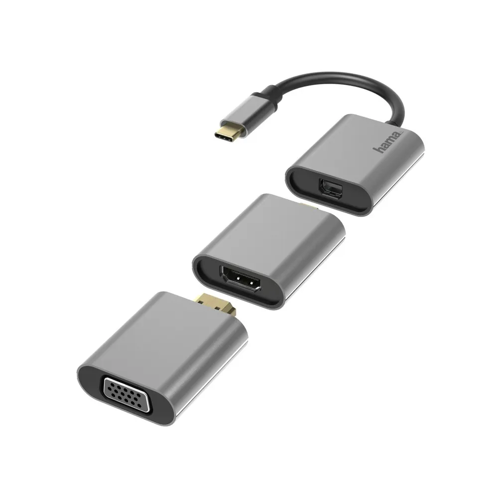 "6in1 Adapter, ""Connect2Go"", USB-C, Mini-DisplayPort, HDMI™, VGA (00200306)"
