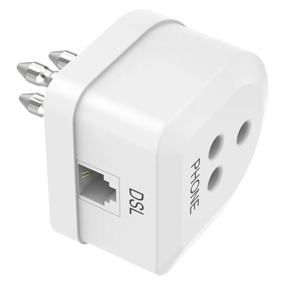 Hama ADSL-Filter dreipoliger Stecker / dreipolige Buchse und 6p4c-Klinkenbuchse