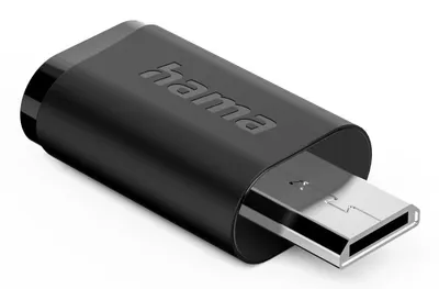 Adapter, USB-C-Buchse - Micro-USB-Stecker, 3 Stück, Schwarz (00201744)