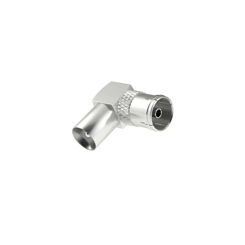 Antennen-Adapter, Koax-Stecker - Koax-Kupplung, 90° (00205202)