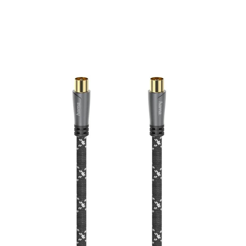 Antennen-Kabel, Koax-Stecker - Koax-Kupplung, Metall, verg., 3,0 m, 120 dB (00205071)