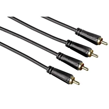 Audio-Kabel, 2 Cinch-Stecker - 2 Cinch-Stecker, vergoldet, 3,0 m (00122283)