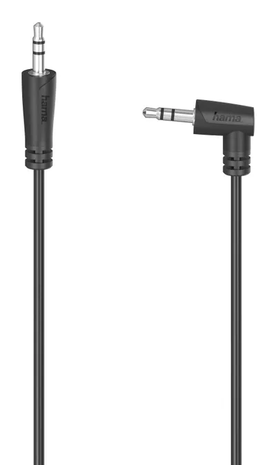 Audio-Kabel, 3,5-mm-Klinken-St. 90° - 3,5-mm-Klinken-St., Stereo, 0,5 m (00200722)