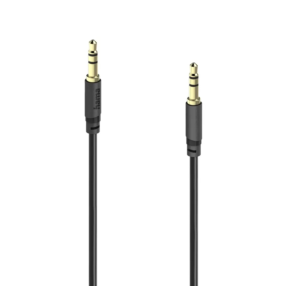 Audio-Kabel, 3,5-mm-Klinken-St. - St., Stereo, vergoldet, ultradünn, 0,5 m (00202011)
