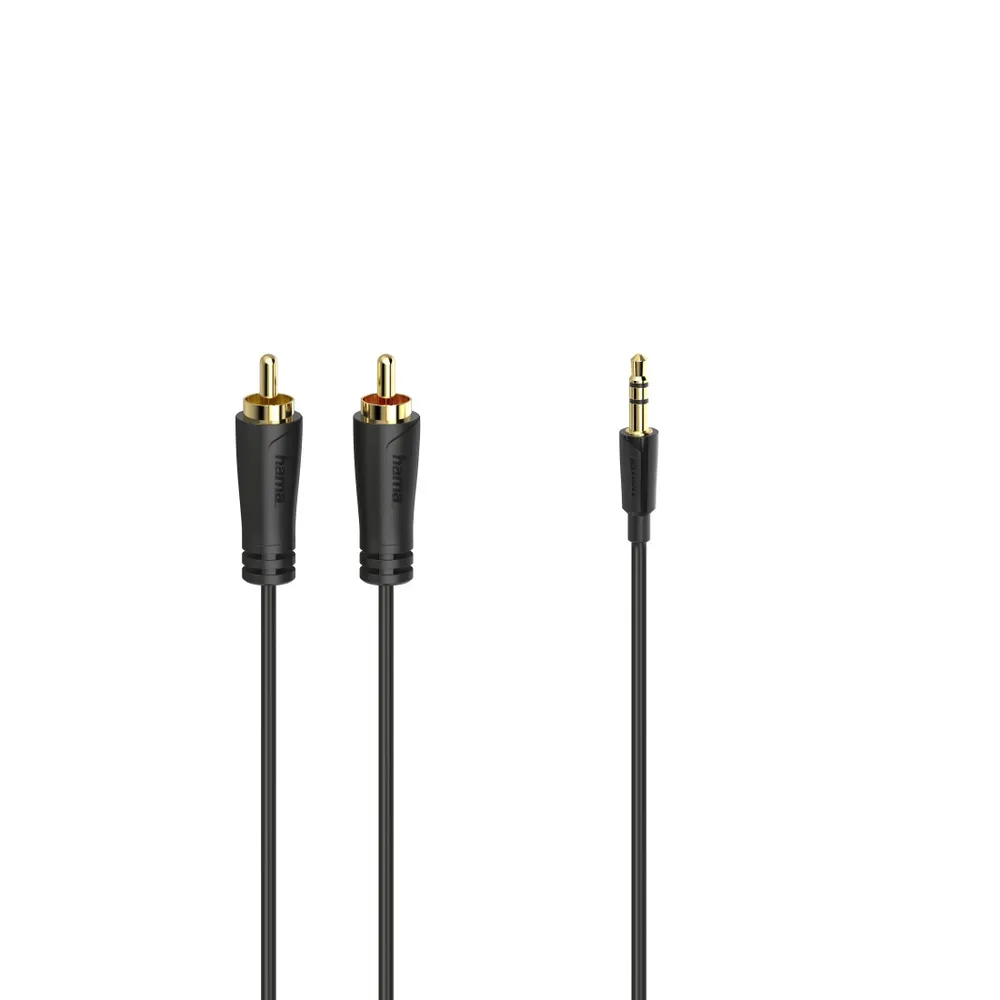 Audio-Kabel, 3,5-mm-Klinken-Stecker - 2 Cinch-Stecker, Stereo, verg., 3,0 m (00205261)