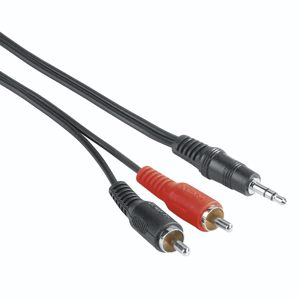 Audio-Kabel, 3,5-mm-Klinken-Stecker - 2 Cinch-Stecker, 2 m (00205106)