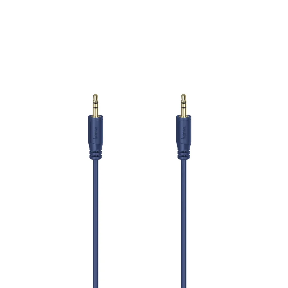 "Audio-Kabel ""Flexi-Slim"", 3,5-mm-Klinken-Stecker, vergold., Blau, 0,75 m (00200726)"