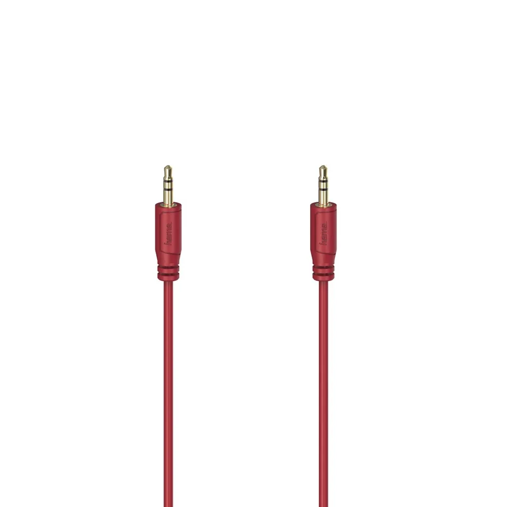 "Audio-Kabel ""Flexi-Slim"", 3,5-mm-Klinken-Stecker, vergold, Rot, 0,75 m (00200727)"