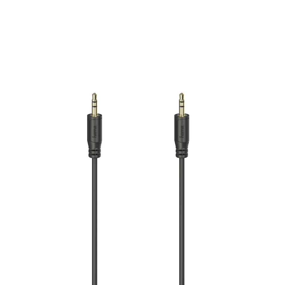 "Audio-Kabel ""Flexi-Slim"", 3,5-mm-Klinken-Stecker, vergold., Schwarz, 0,75 m (00200725)"