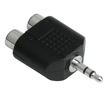 Audio-Kurzadapter, 3,5-mm-Klinken-Stecker Stereo - 2x Cinch-Kupplung (00122376)