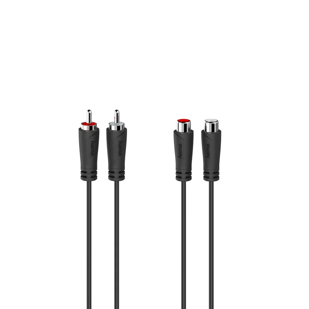 Audio-Verlängerungskabel, 2 Cinch-Stecker - 2 Cinch-Kupplungen, 5,0 m (00205095)