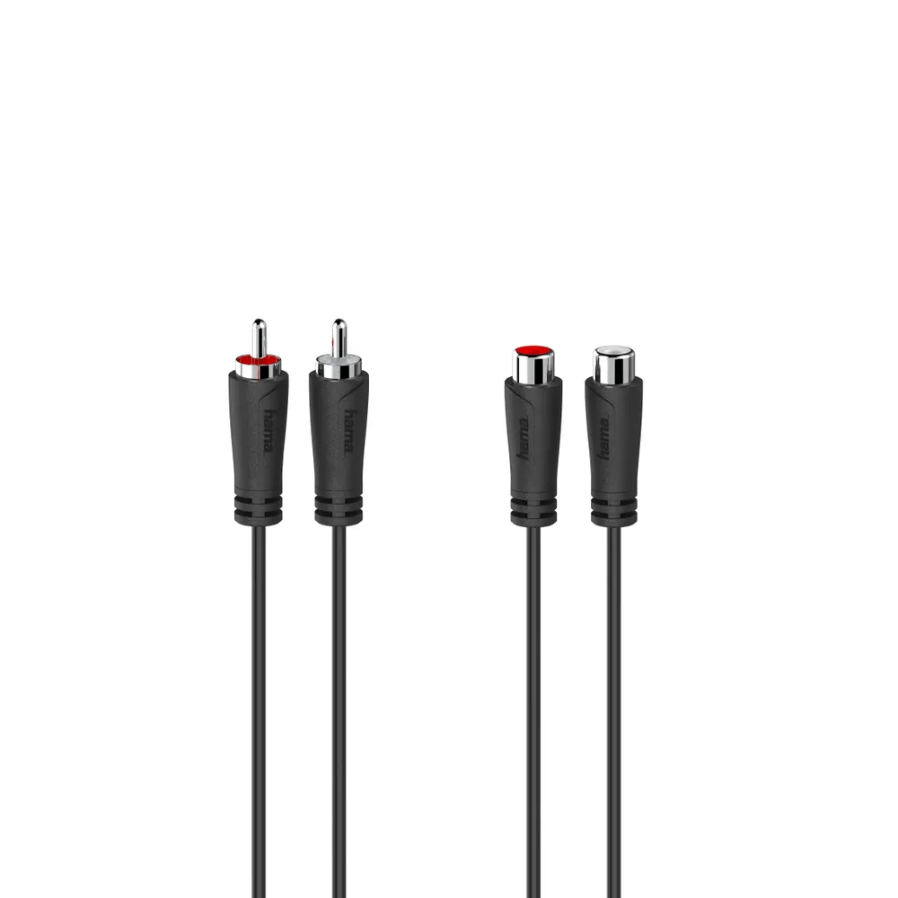 Audio-Verlängerungskabel, 2 Cinch-Stecker - 2 Cinch-Kupplungen, 1,5 m (00205259)