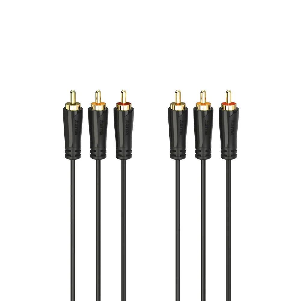 Audio-/Video-Kabel, 3 Cinch-Stecker - 3 Cinch-Stecker, vergoldet, 1,5 m (00205150)