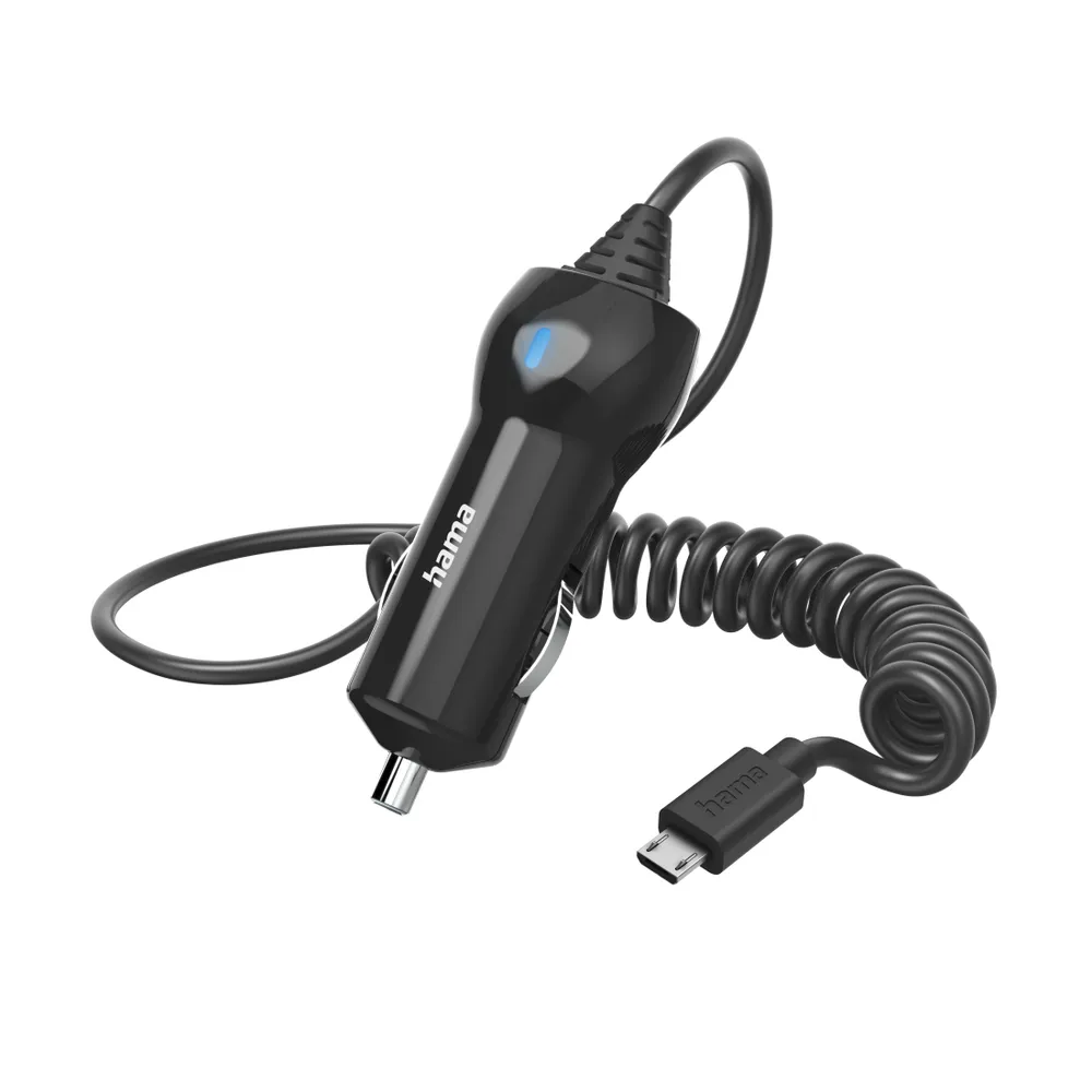 Auto-Ladegerät mit Micro-USB-Anschluss, 6 W, 1 m, Schwarz (00201608)