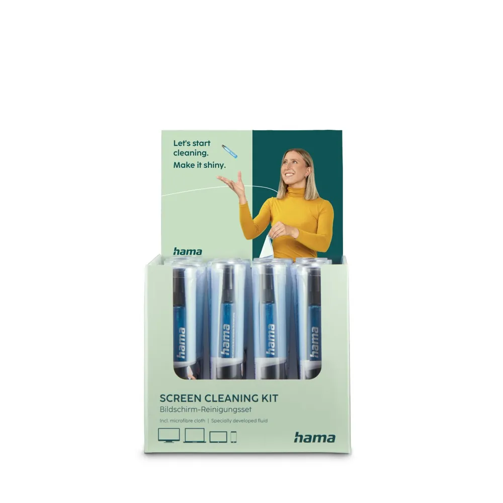 Bildschirmreiniger, Spray + Reinigungstuch, 15ml, TV + Büro (00221092)