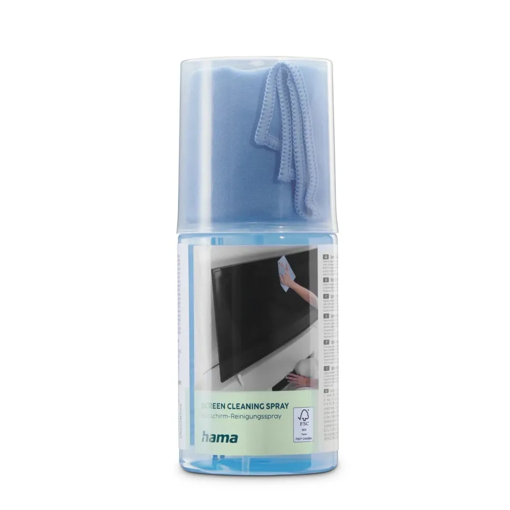 Bildschirmreiniger, Spray + Reinigungstuch, 200 ml, TV + Büro (00221093)
